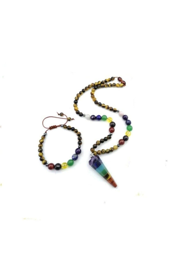 Sertifikalı Çakra Taşı Doğal Taş Kolye Ve Bileklik (SET-TAKIM)