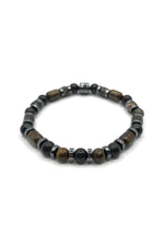 Sertifikalı Hakiki Shungite - Bronzit - Obsidyen - Rodonit - Hematit 6mm Misinalı Doğal Taş Bileklik