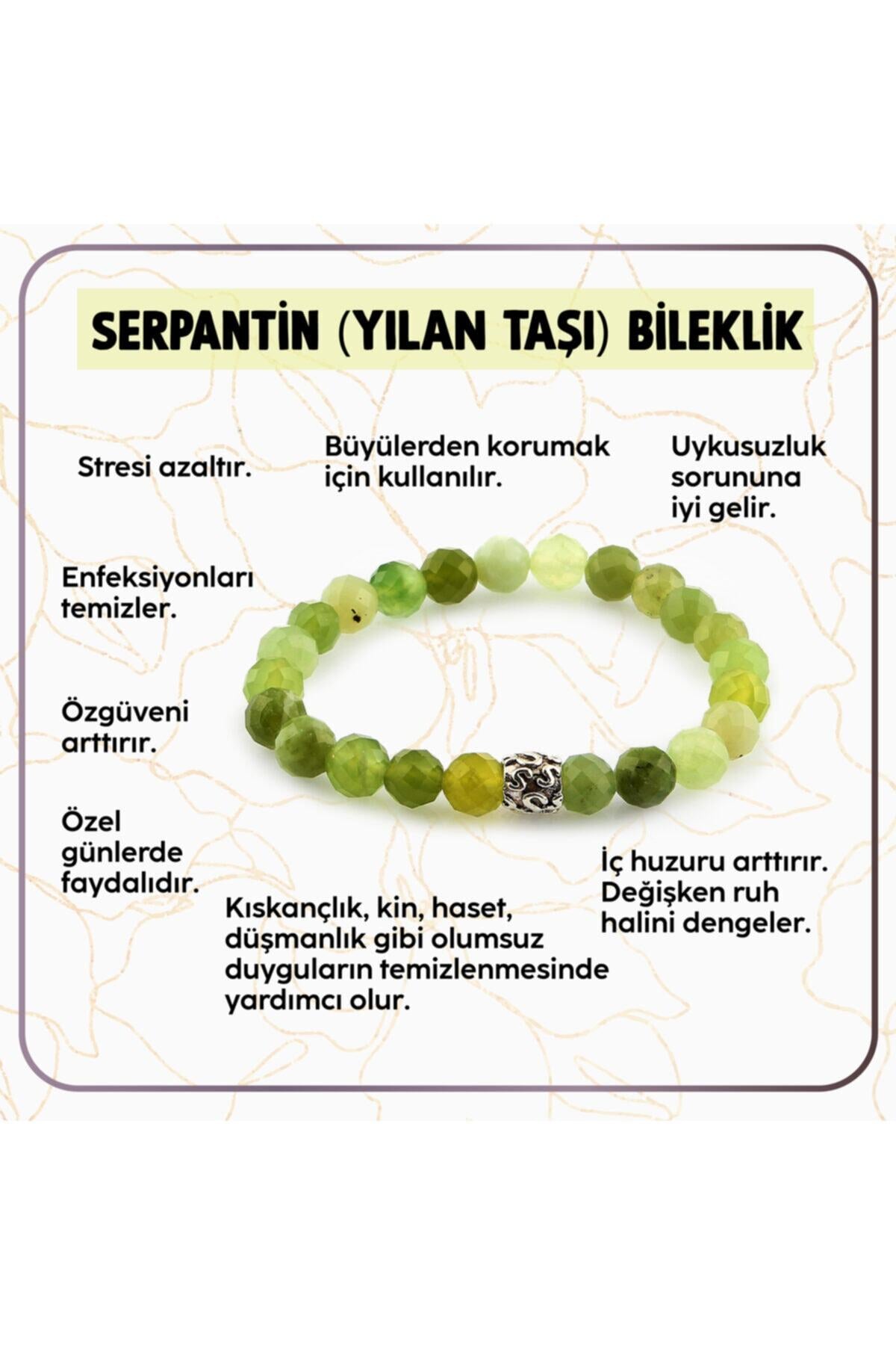 Sertifikalı Serpantin Bileklik 6mm