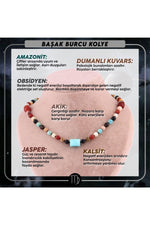 Sertifikalı Başak Burcu Doğal Taş Kolye M249