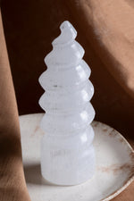 SERTİFİKALI Selenit Spiral Doğal Taş Obje ODT074