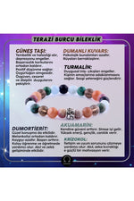Sertifikalı Terazi Burcu Doğal Taş Bileklik B083