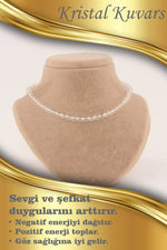 Sertifikalı Kristal Kuvars 6mm Kolye (DÜĞÜMSÜZ)