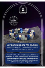 Yay Burcu Doğal Taş Geniş Kesim El Yapımı Bileklik