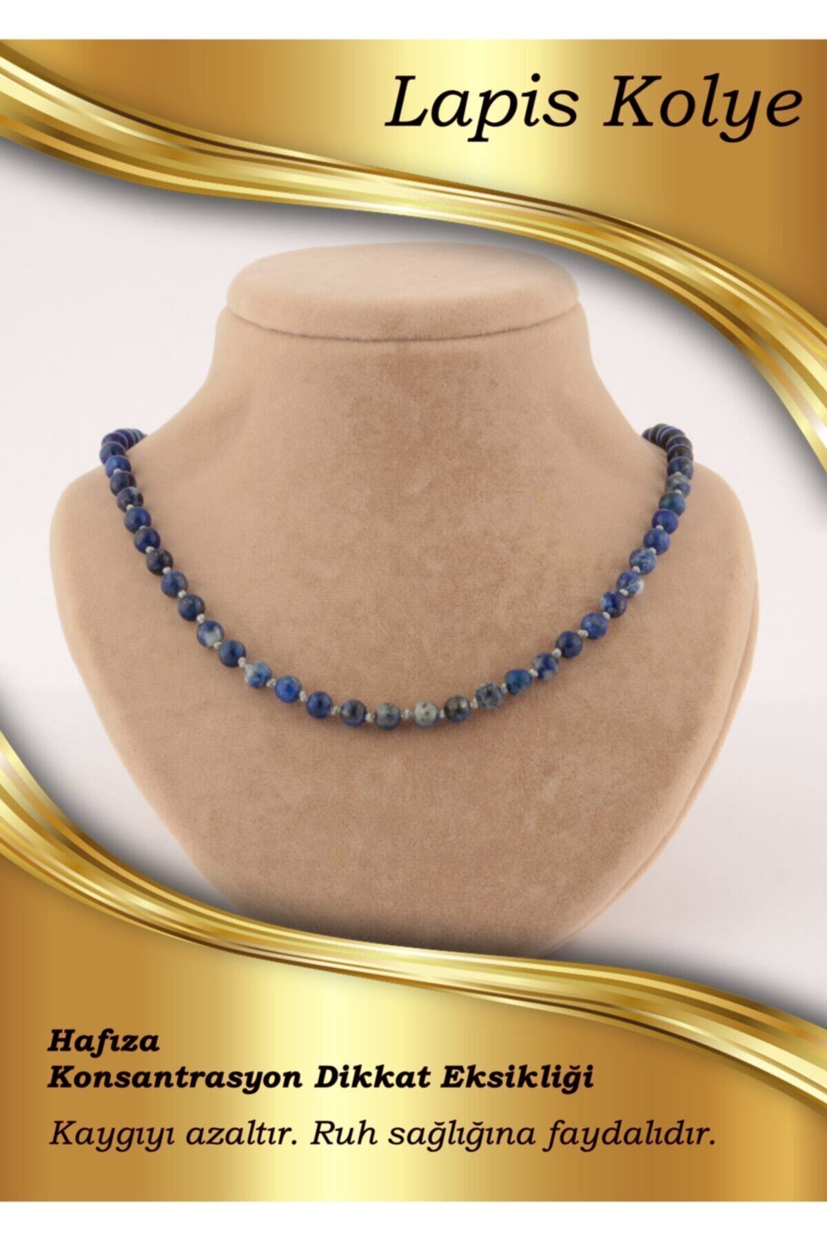 Sertifikalı Lapis Lazuli 6 Mm Düğümlü Kolye