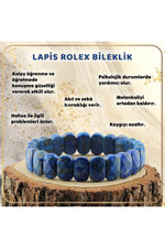 Sertifikalı Lapis Lazuli Doğal Taş Roleks Bileklik - B485
