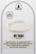 Sertifikalı Ay Taşı Doğaltaş Bileklik 6 Mm B098