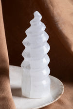 SERTİFİKALI Selenit Spiral Doğal Taş Obje ODT076