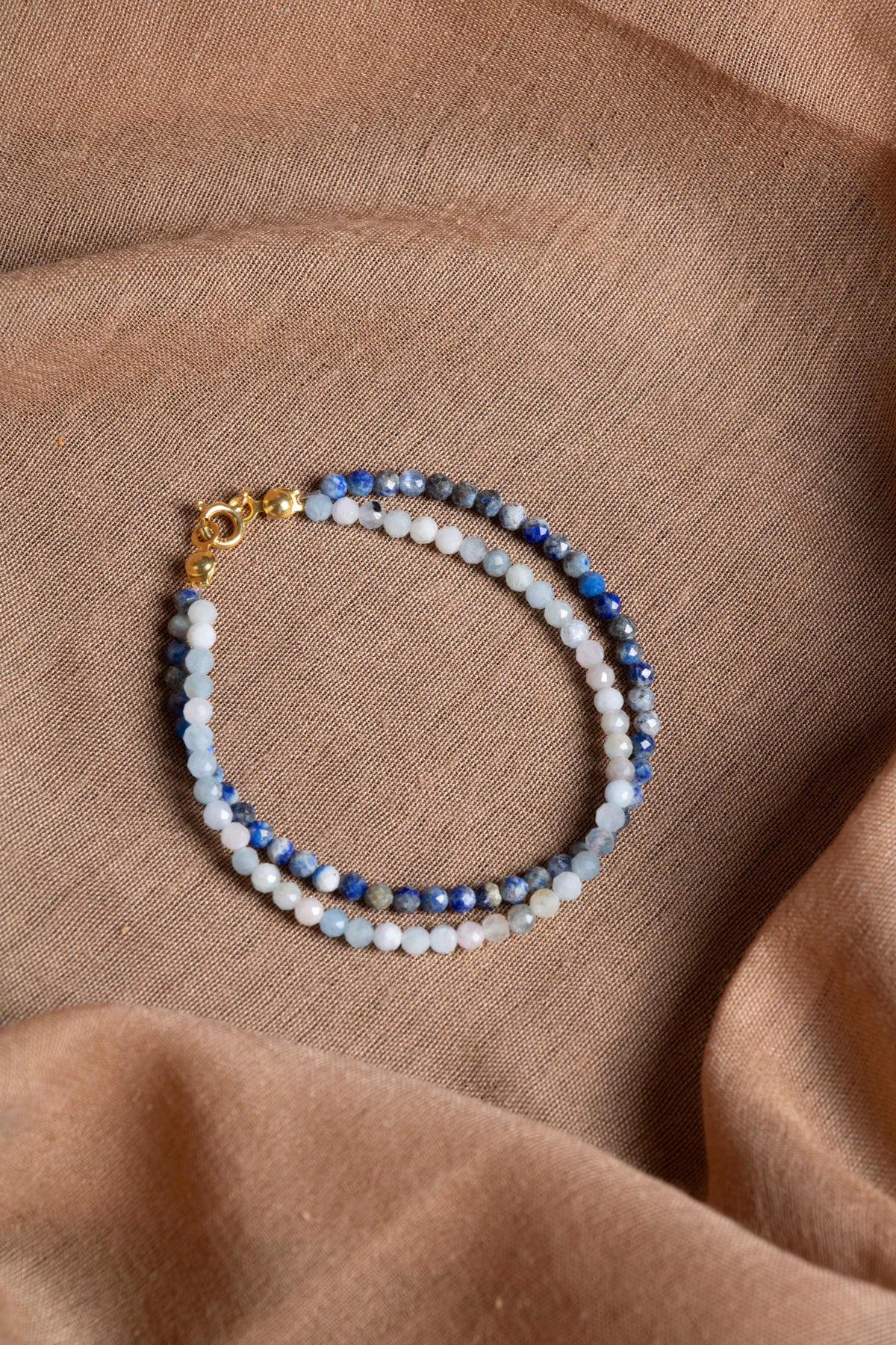 SERTİFİKALI Lapis Lazuli Akuamarin Doğal Taş Gümüş Kapama Bileklik