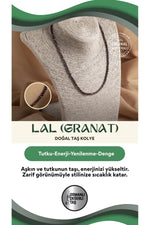 Sertifikalı Lal (Granat) Doğal Taş Kolye