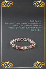 Sertifikalı Rutilli Kuvars Doğal Taş Bileklik