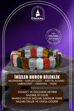 Ikizler Burcu Doğal Taş Geniş Kesim Bileklik