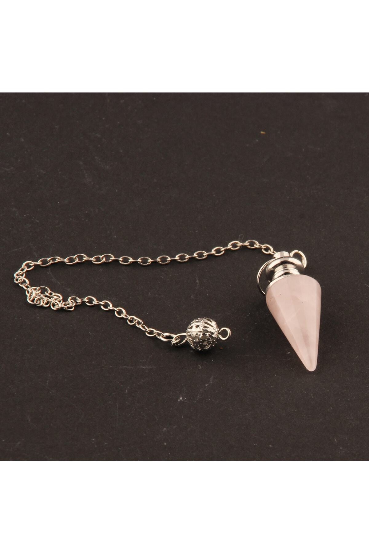 Sertifikalı Pembe Kuvars Doğal Taş Pandül - S003