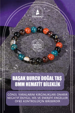 Başak Burcu Doğal Taş 8mm Hematit Bileklik
