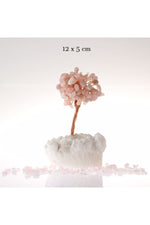 Sertifikalı Pembe Kuvars, Kristal Kuvars Doğaltaş Ağaç 12x5 Cm, D024
