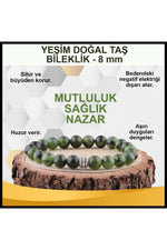 Yeşim Doğal Taş Bileklik 8 Mm - B285