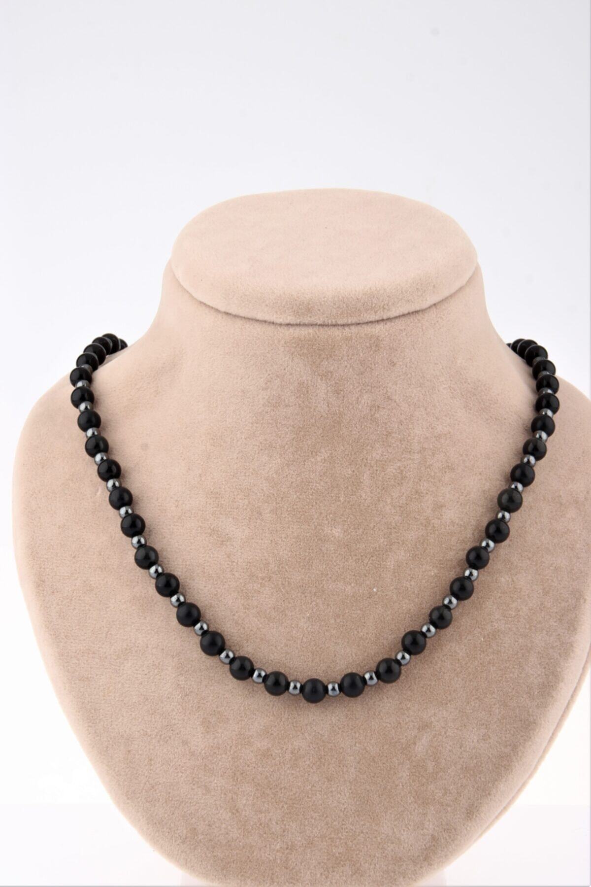 Sertifikalı Shungite Obsidyen Doğal Taş Kolye