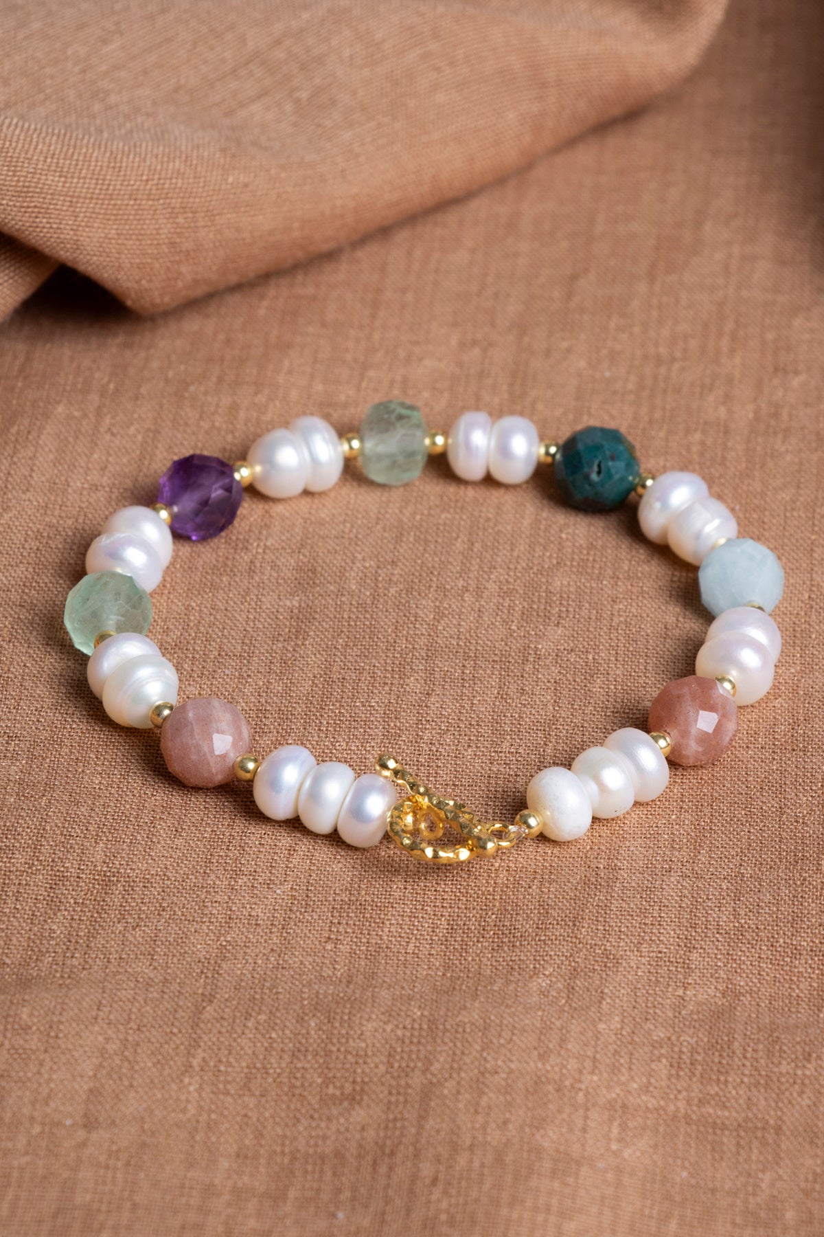 SERTİFİKALI Akik-Güneş T.-İnci-Ametist-Akuamarin Balık Burç Doğal Taş Gümüş Aparat Bileklik ODT171