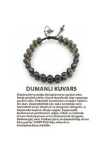 Sertifikalı Dumanlı Kuvars Makrome Doğal Taş Bileklik