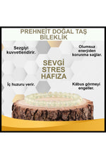 Sertifikalı Prehneit Doğal Taş Bileklik 6 Mm - B841