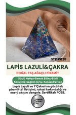 Sertifikalı Lapiz Lazuli& Çakra Doğal Taş Piramit P028