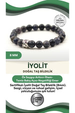 Sertifikalı Iyolit Doğal Taş Bileklik 8 Mm B173