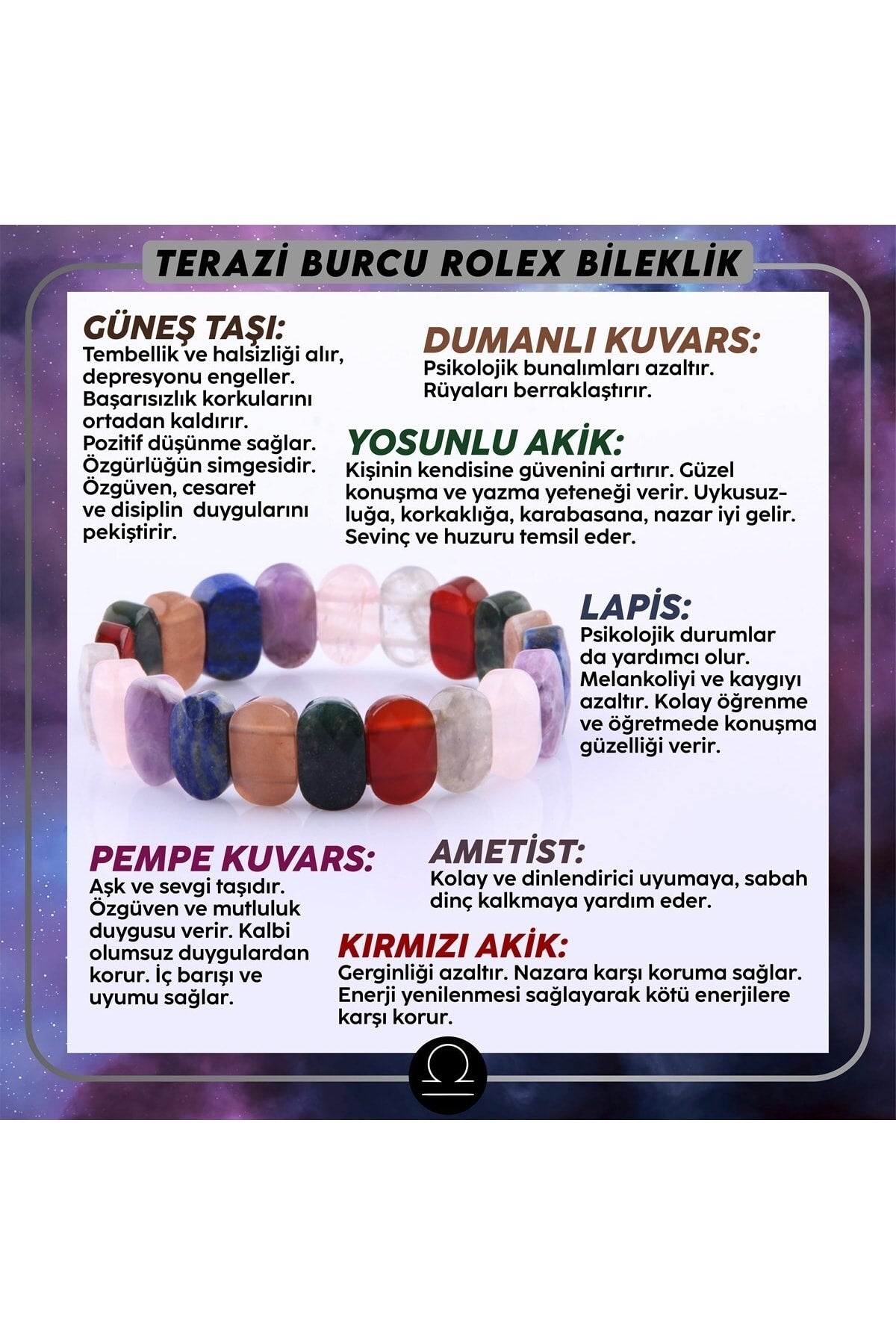 Terazi Burcu Roleks Bileklik B065