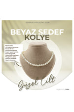 Sertifikalı Sedef Doğaltaş Kolye 8 Mm, M543