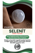 SERTİFİKALI Selenit Doğal Taş Küre ODT084