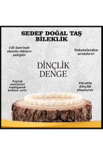 Sertifikalı Sedef Doğal Taş Bileklik 6 Mm - B846