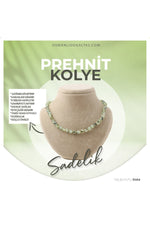 Sertifikalı Prehnit Doğaltaş Kolye 8 Mm, M538