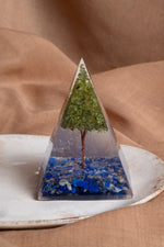 Sertifikalı Lapis Lazuli-Zebercet Doğal Taş Piramit P037