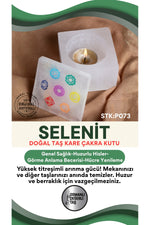 Sertifikalı Selenit Doğal Taş Yuvarlak Çakra Kutu P072