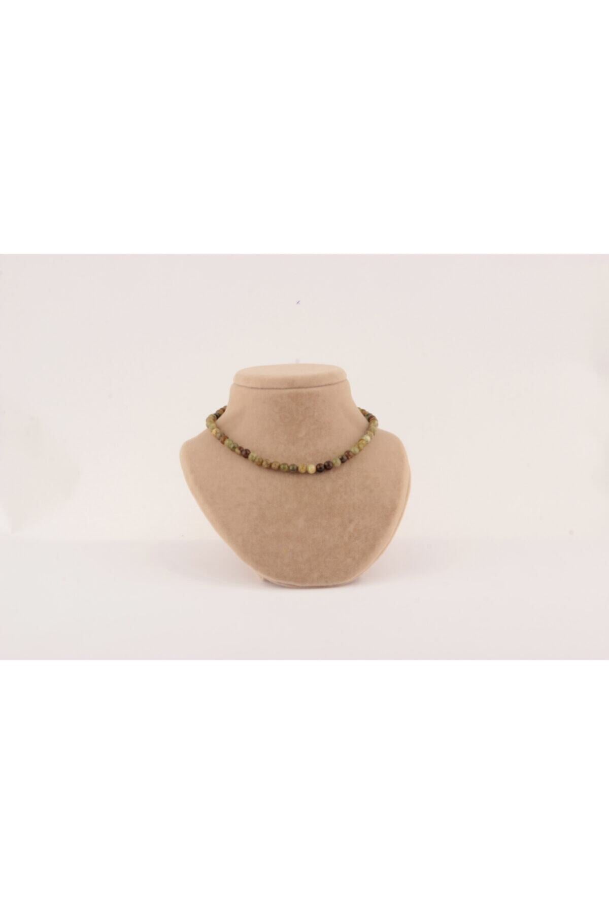 Sertifikalı Yeşil Lal Tsavorit 6mm Kolye (DÜĞÜMSÜZ)