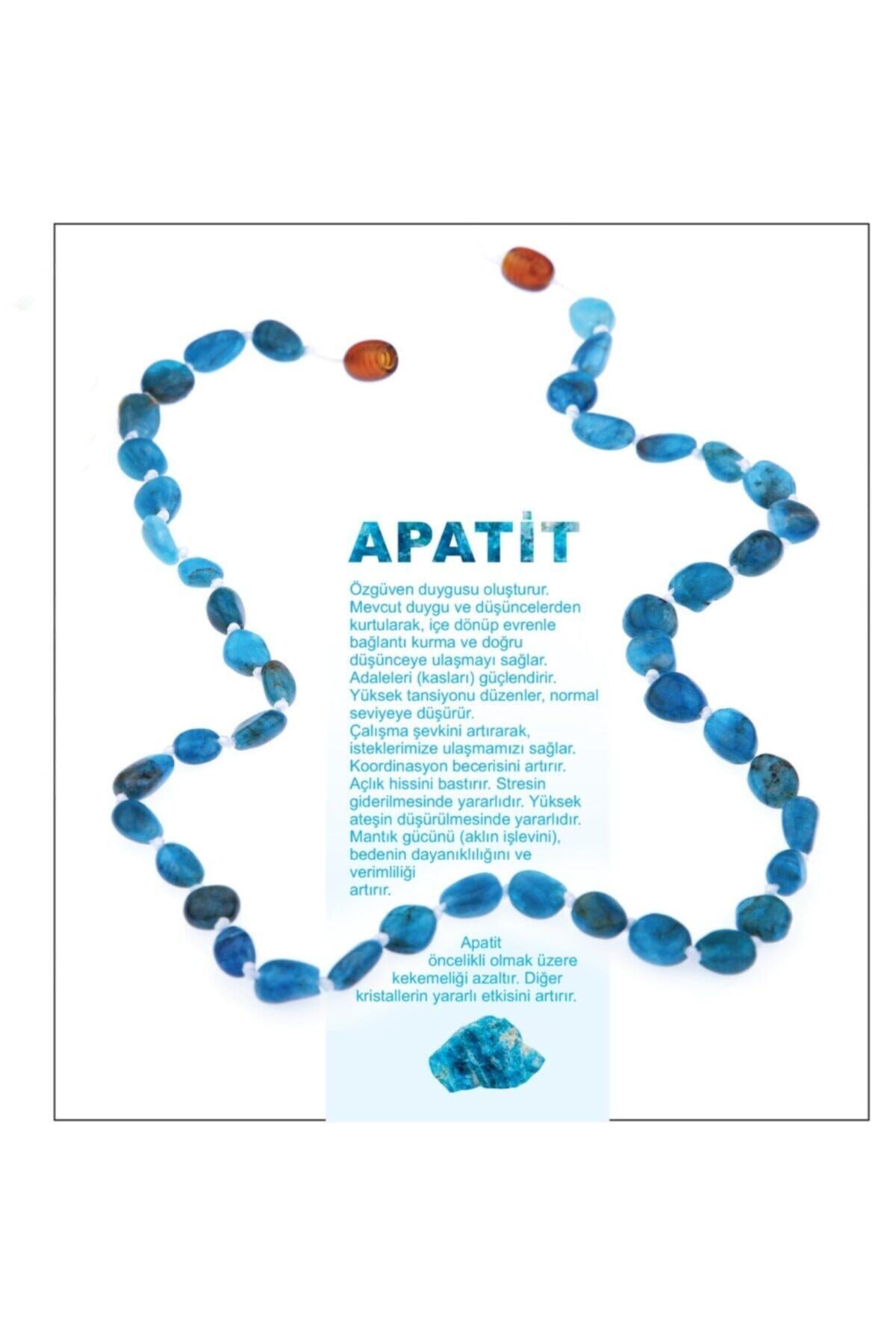 Sertifikalı Apatit Doğal Kesim Kolye