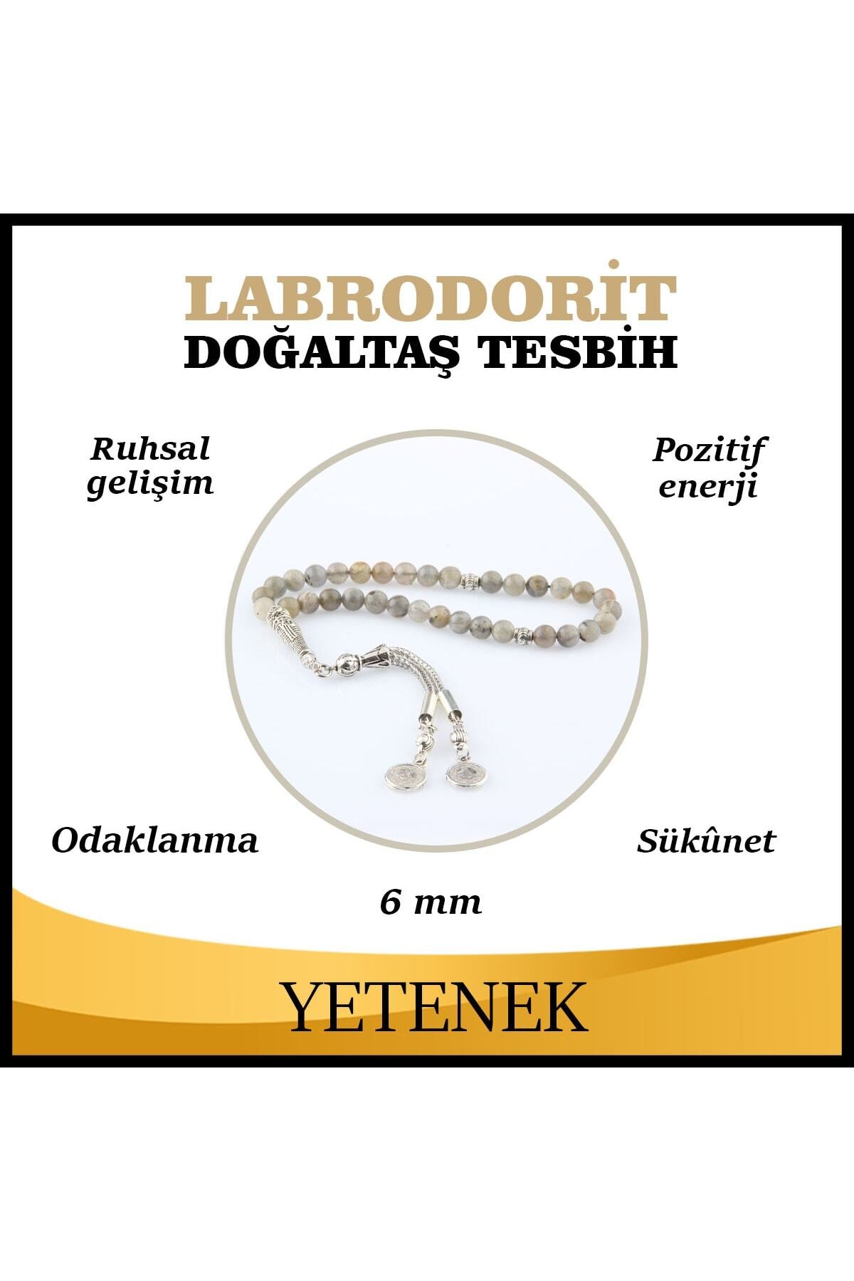 Sertifikalı Labrodorit Doğaltaş Tesbih 6 Mm, T211