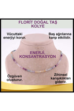 Sertifikalı Florit Doğal Taş Kolye 3 Mm - M400