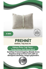 Sertifikalı Prehnit Doğaltaş Bileklik 4 Mm, B972