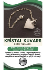 Sertifikalı Kristal Kuvars Doğal Taş Pandül - S017