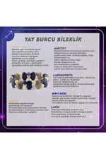 Sertifikalı Yay Burcu Doğal Taş Roleks Bileklik B010