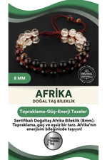 Sertifikalı Doğaltaş Afrika Bileklik 8 Mm, B894