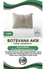 Sertifikalı Bostwana Akik Doğaltaş Bileklik 4 Mm, B987