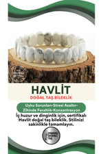 Sertifikalı Havlit Doğal Taş Bileklik B724