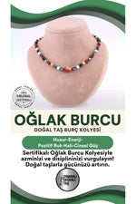Sertifikalı Oğlak Burcu Doğal Taş Kolye M256