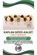 Sertifikalı Kaplan Gözü-kalsit Özel Tasarım Bileklik