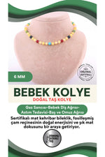 Sertifikalı Doğal Taş Bebek Kolye 6 Mm M332