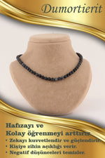 Sertifikalı Dumortierit 6mm Kolye (DÜĞÜMSÜZ)