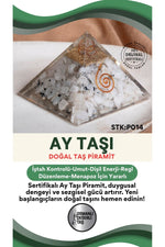 Sertifikalı Ay Taşı Doğal Taş Piramit No:2 P014