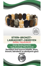 Sertifikalı Doğal Taş Özel Tasarım Roleks Sitrin Bronzit Labrodite Obsidyen