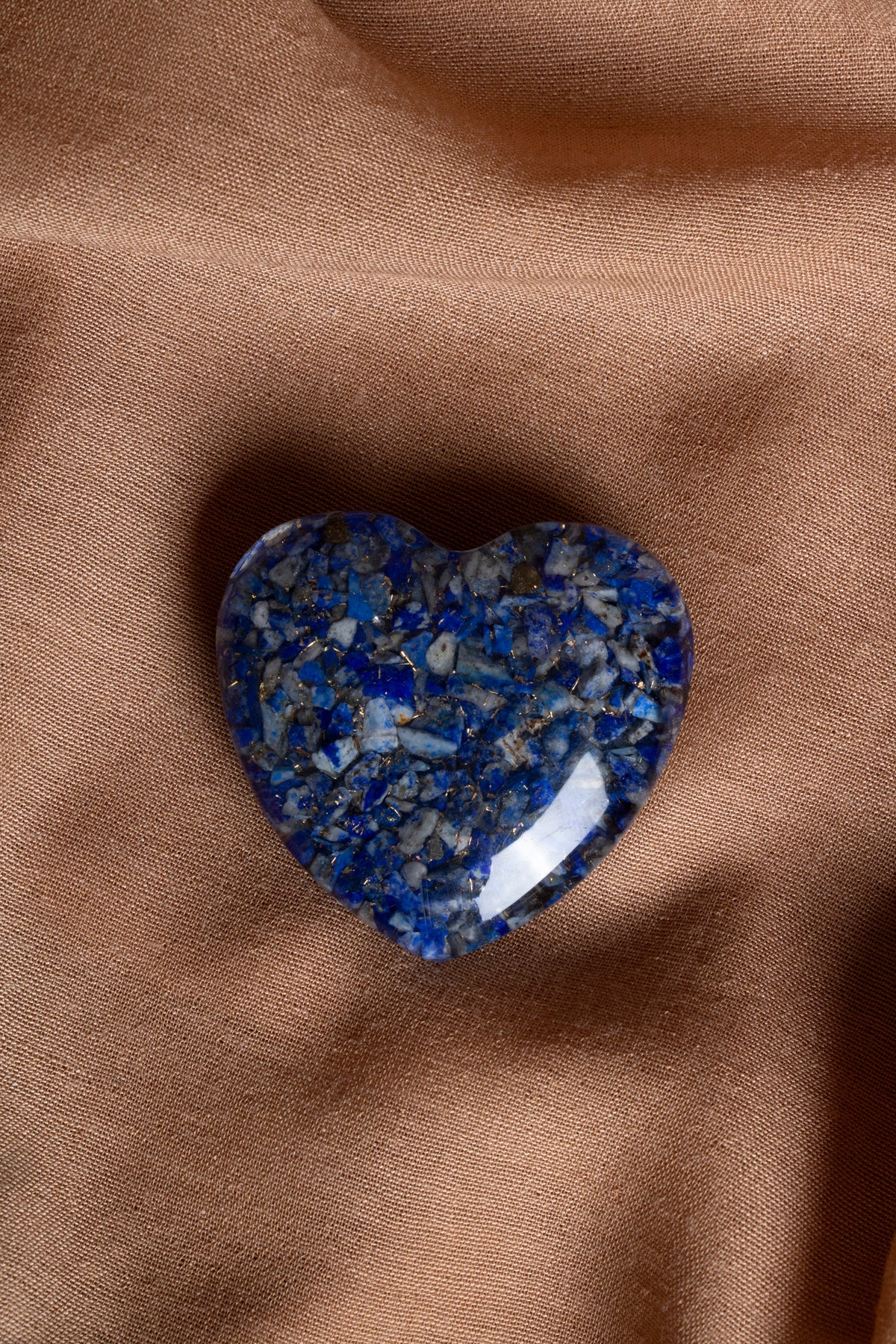 Sertifikalı Lapis Lazuli Doğal Taş Kalp Obje P048